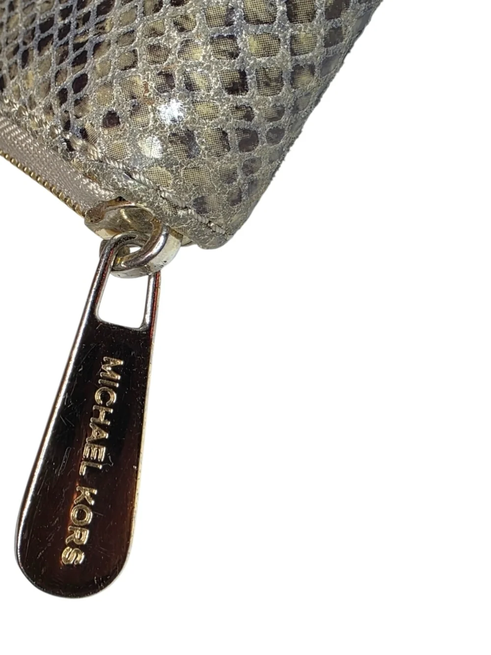 Michael Kors Metallic Snake-Print Wallet - Gold - Picture 6 of 11